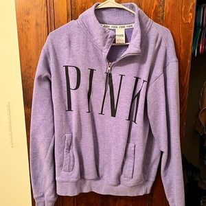 PINK 1/4 zip pullover